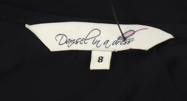 Damsel in a Dress Women's Black Sheath Dress, Size 8, Viscose