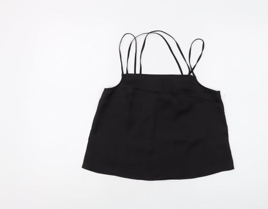 H&M Women's Black Camisole Tank Size 8 Spaghetti Straps