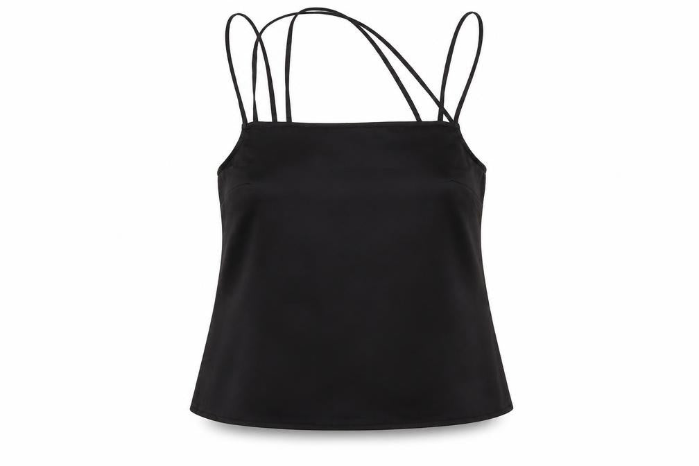 H&M Women's Black Camisole Tank Size 8 Spaghetti Straps