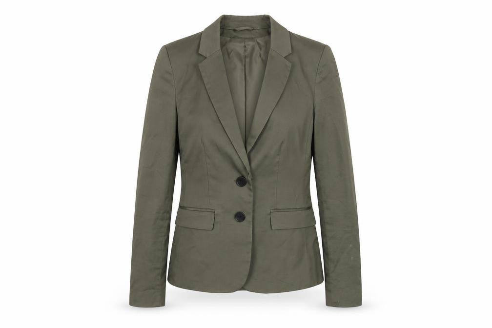 H&M Women's Green Suit Jacket Size 10 Regular Fit