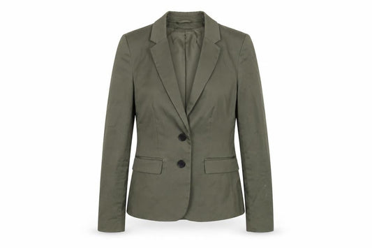 H&M Women's Green Suit Jacket Size 10 Regular Fit