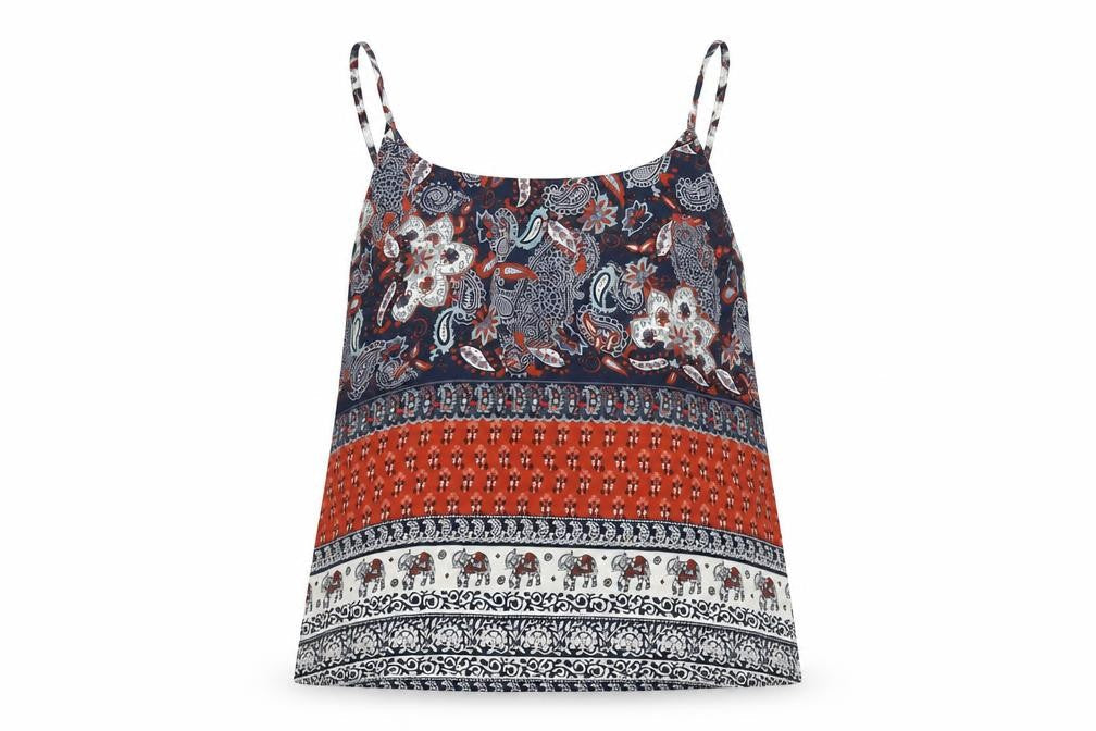 New Look Women's Multicoloured Paisley Camisole Tank