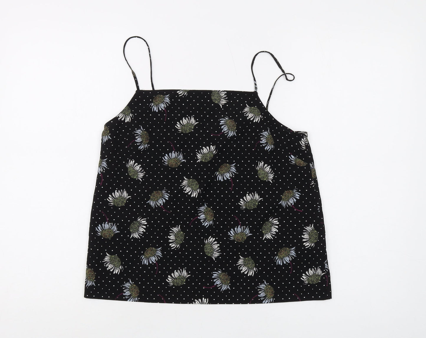 Topshop Floral Black Camisole Women Size 8
