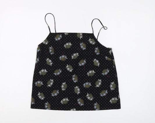 Topshop Floral Black Camisole Women Size 8