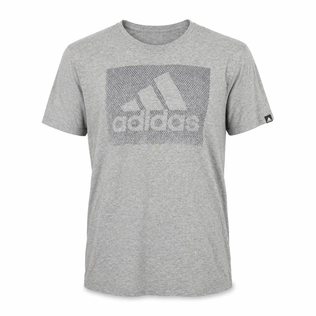 Adidas Men's Grey Graphic Logo T-Shirt Medium