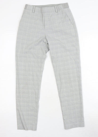 Uniqlo Women's Grey Check Dress Pants - Size S