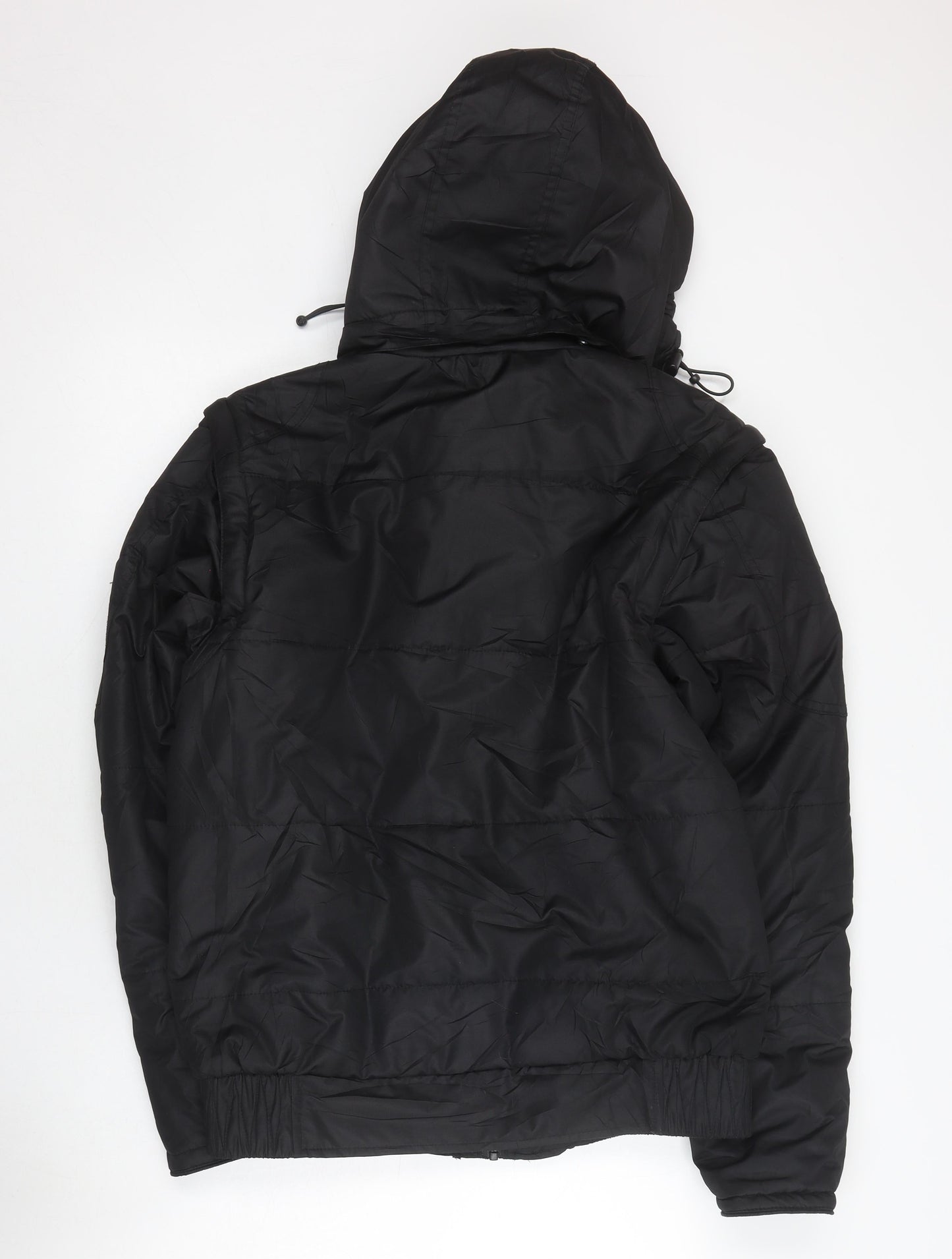 BetaWorx Men's Black Hooded Puffer Jacket, M, Autumn/Winter