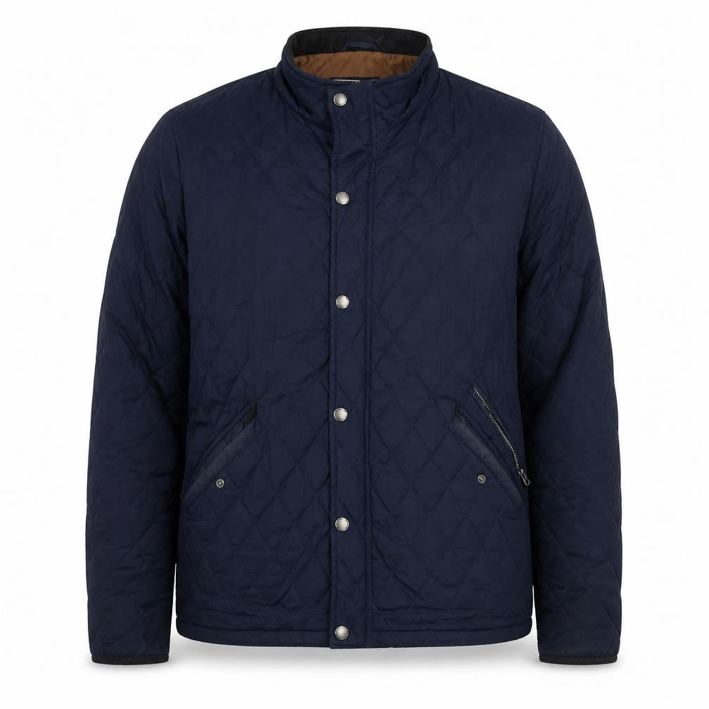 Matalan Unisex Blue Quilted Jacket XL Full Zip Casual