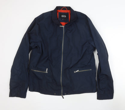 Native Youth Men's Blue Bomber Jacket XL Stand-Up Collar