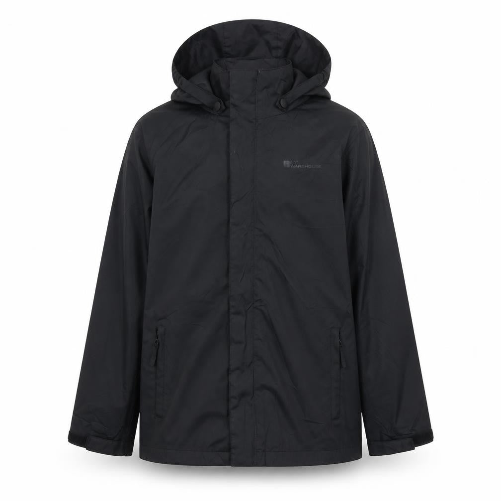 Mountain Warehouse Boys Black Waterproof Rain Coat 9-10 Years