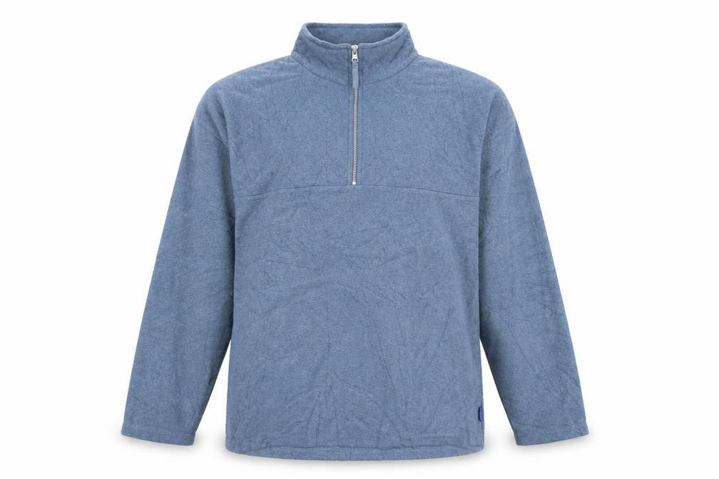 Zantos Men's Blue M 1/2 Zip Fleece Sweatshirt