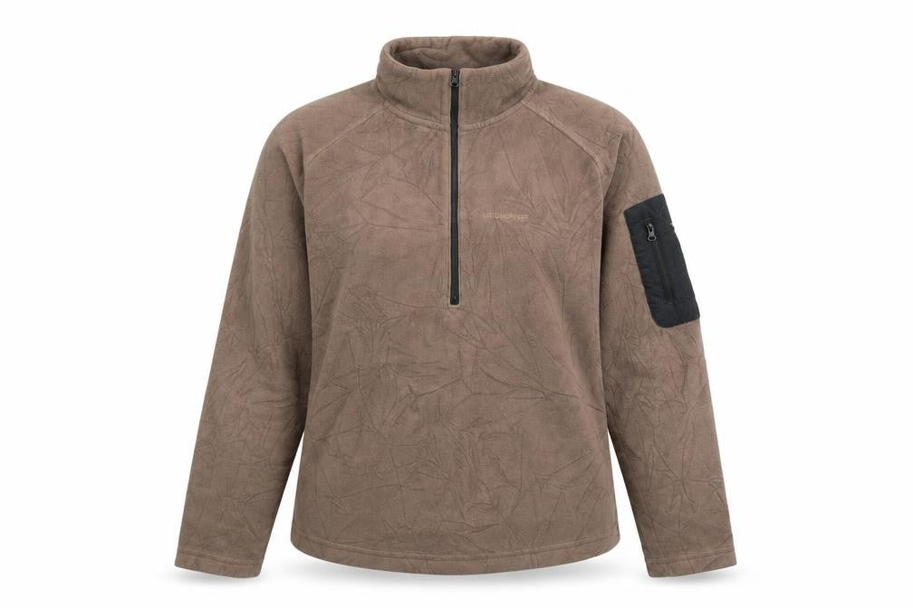 Craghoppers Brown Unisex Henley Sweatshirt Size 14