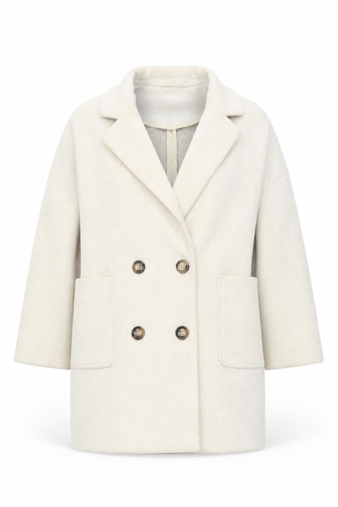 Boohoo Women's Beige Mid-Length Coat, Size 8