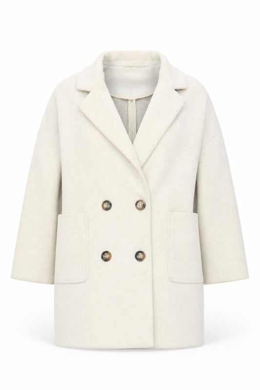 Boohoo Women's Beige Mid-Length Coat, Size 8