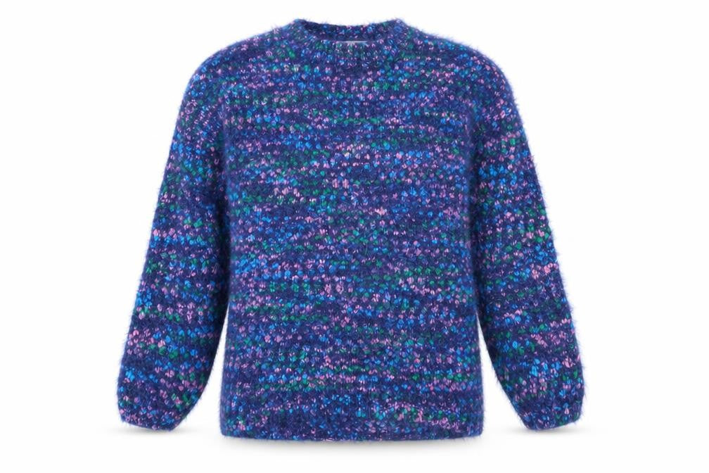 Monki Womens Multicoloured Chunky-Knit Pullover, Size XS