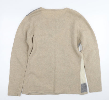 Berkertex Women's Beige Sequin Pullover Jumper Size 14-16