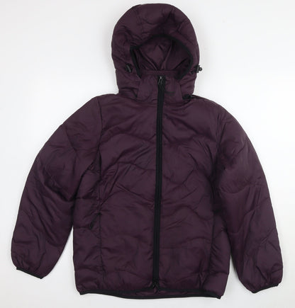 Marks & Spencer Women's Purple Puffer Jacket Size 8