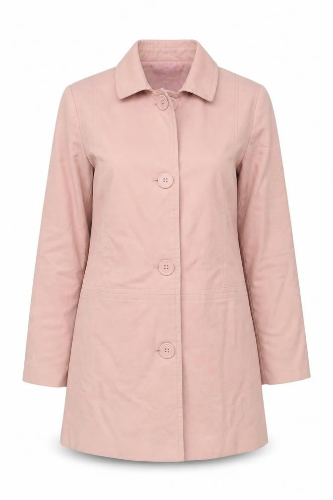 Marks & Spencer Women's Pink Cotton Coat - Size 10