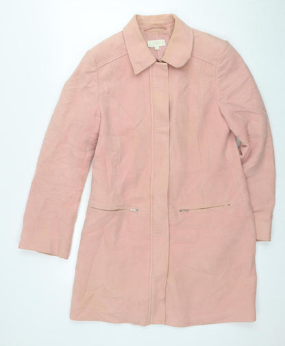 Marks & Spencer Women's Pink Cotton Coat - Size 10
