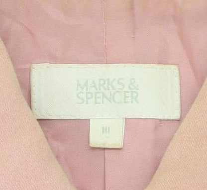Marks & Spencer Women's Pink Cotton Coat - Size 10