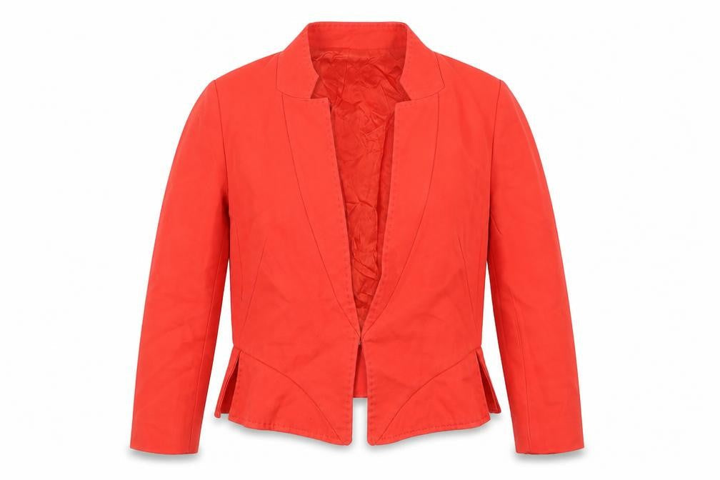 Zara Basic Women's Red Cotton Blazer Size XL Casual