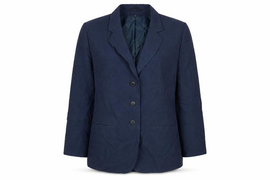 Front view of C&A Women’s Blue Blazer, size UK 14, Business Casual