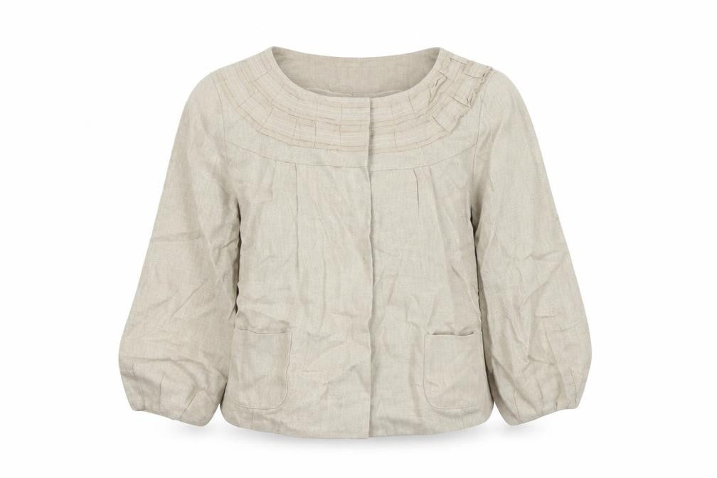 Marks & Spencer Women's Beige Cotton Jacket, Size 10