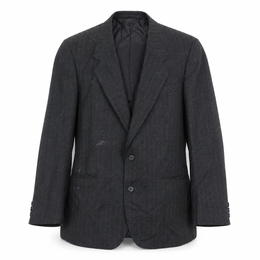 Burton Men's Grey Striped Suit Jacket, Size 36