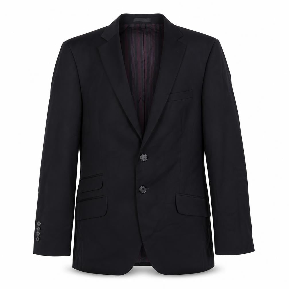 Zara Men's Black Blazer 40 Single-Breasted Wool Blend