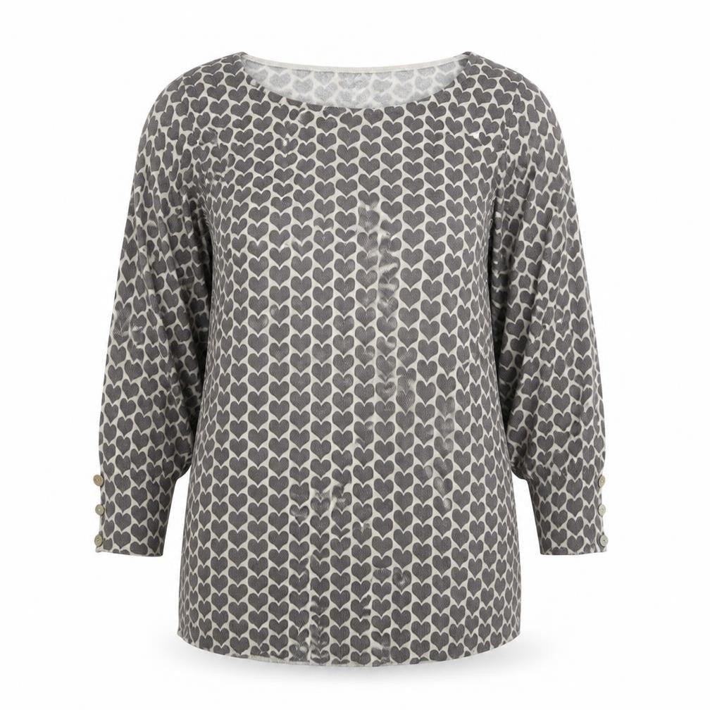 Next Women's Grey Knit Blouse Size 8