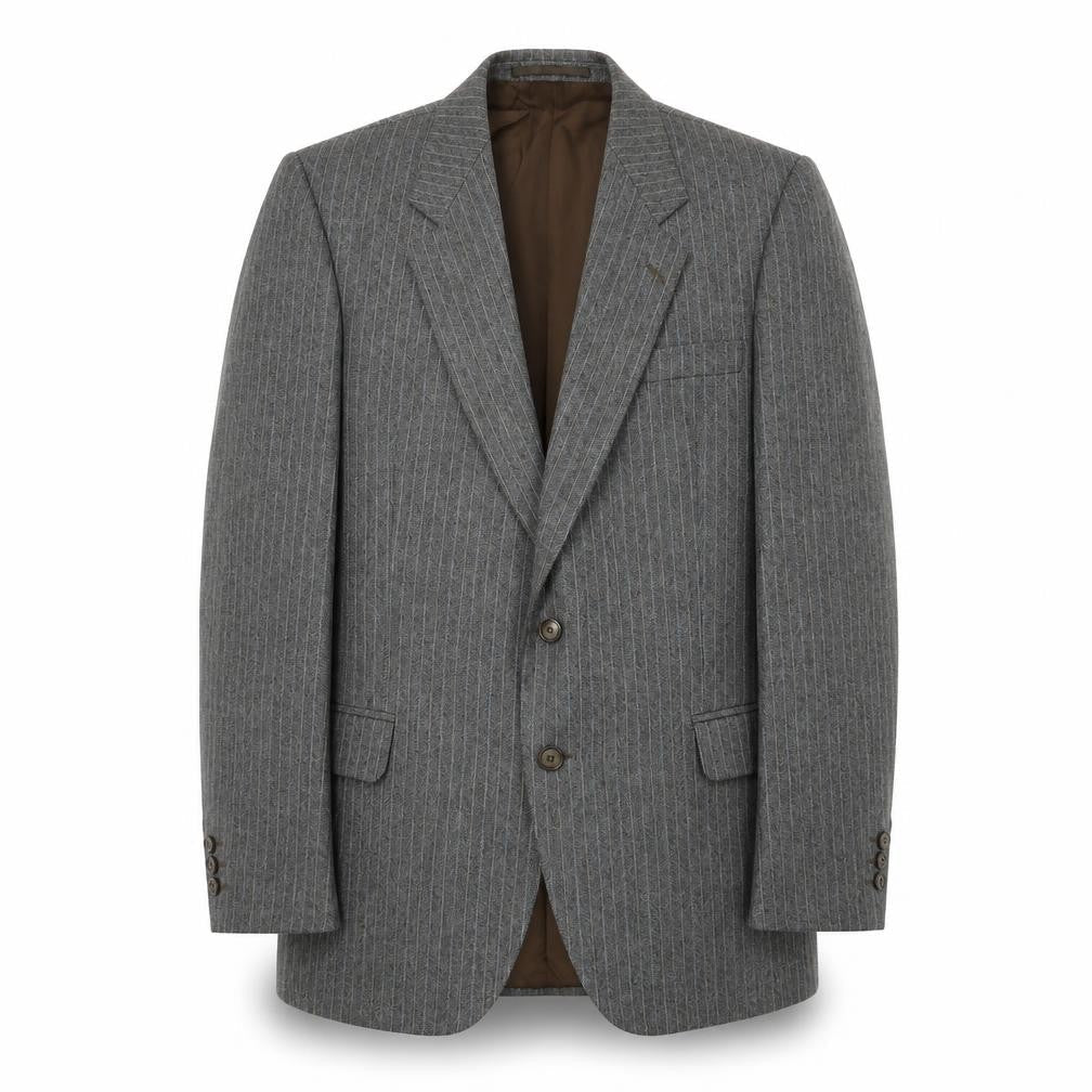 Hepworths Grey Striped Wool Blazer for Men - Size 40R