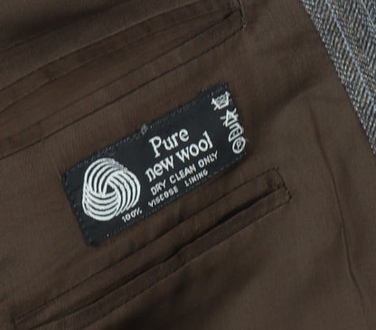 Hepworths Grey Striped Wool Blazer for Men - Size 40R