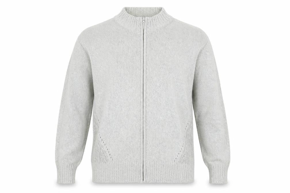 Xtr Tee Men's Ivory Cotton Full Zip Jumper XS