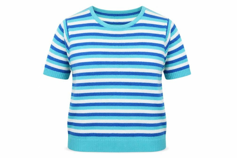 Honor Millburn Women's Blue Striped Knit Jumper L