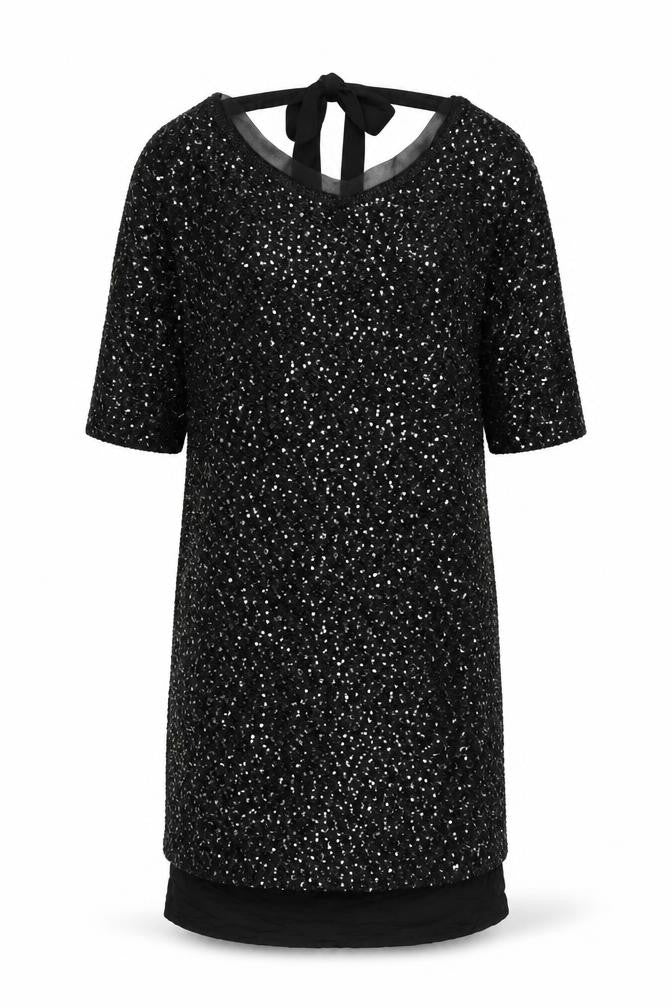 Monsoon Women's Black Sequin Sheath Dress S