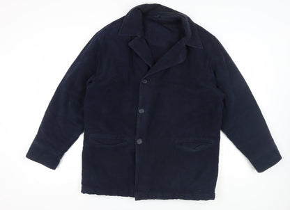 BHS Men's Blue Mid-Length Overcoat M