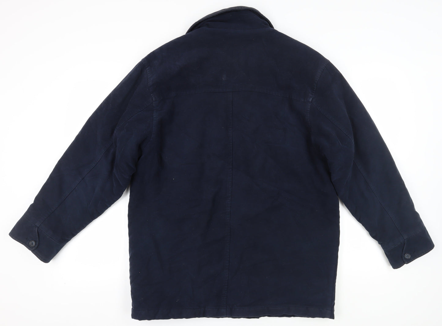 BHS Men's Blue Mid-Length Overcoat M
