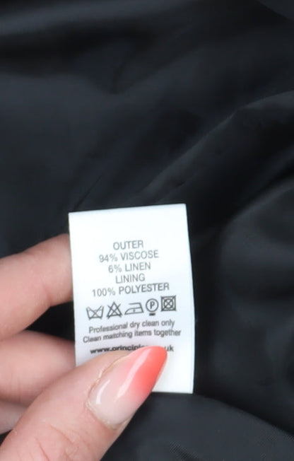 Brand and care label for Principles Women's Grey Bouclé Suit Jacket, size 12