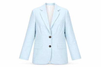 Zara Women's Blue Linen Blazer Size 8