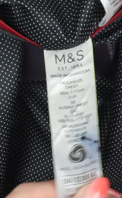 Marks and Spencer Men's Black Blazer, Size UK 40, Wool Blend