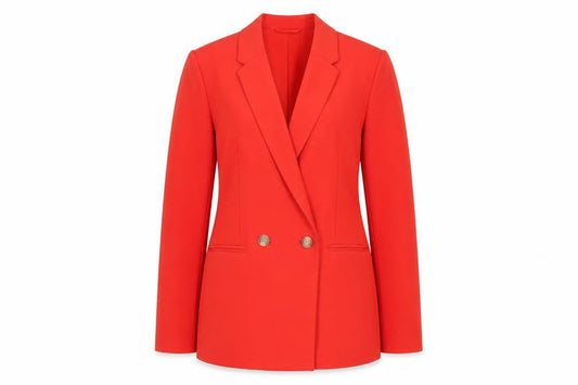 H&M Women's Red Double-Breasted Blazer XS