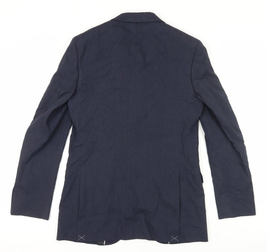 Marks and Spencer Men's Blue Blazer, 38, Long, Regular Fit