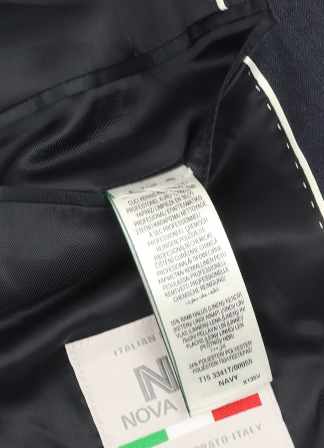 Marks and Spencer Men's Blue Blazer, 38, Long, Regular Fit