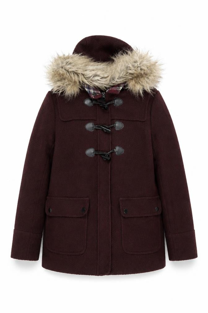 New Look Women's Brown Toggle Coat, Size 14, Autumn/Winter