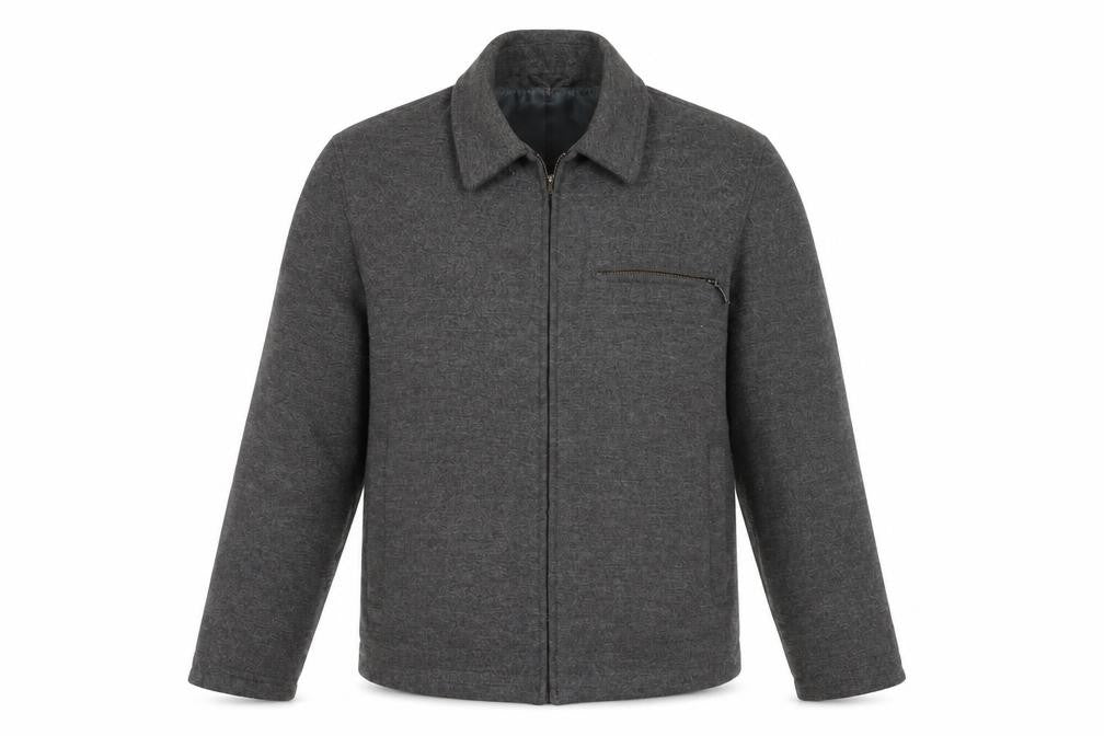 Marks & Spencer Men's Grey Jacket, Size M, Zip Closure