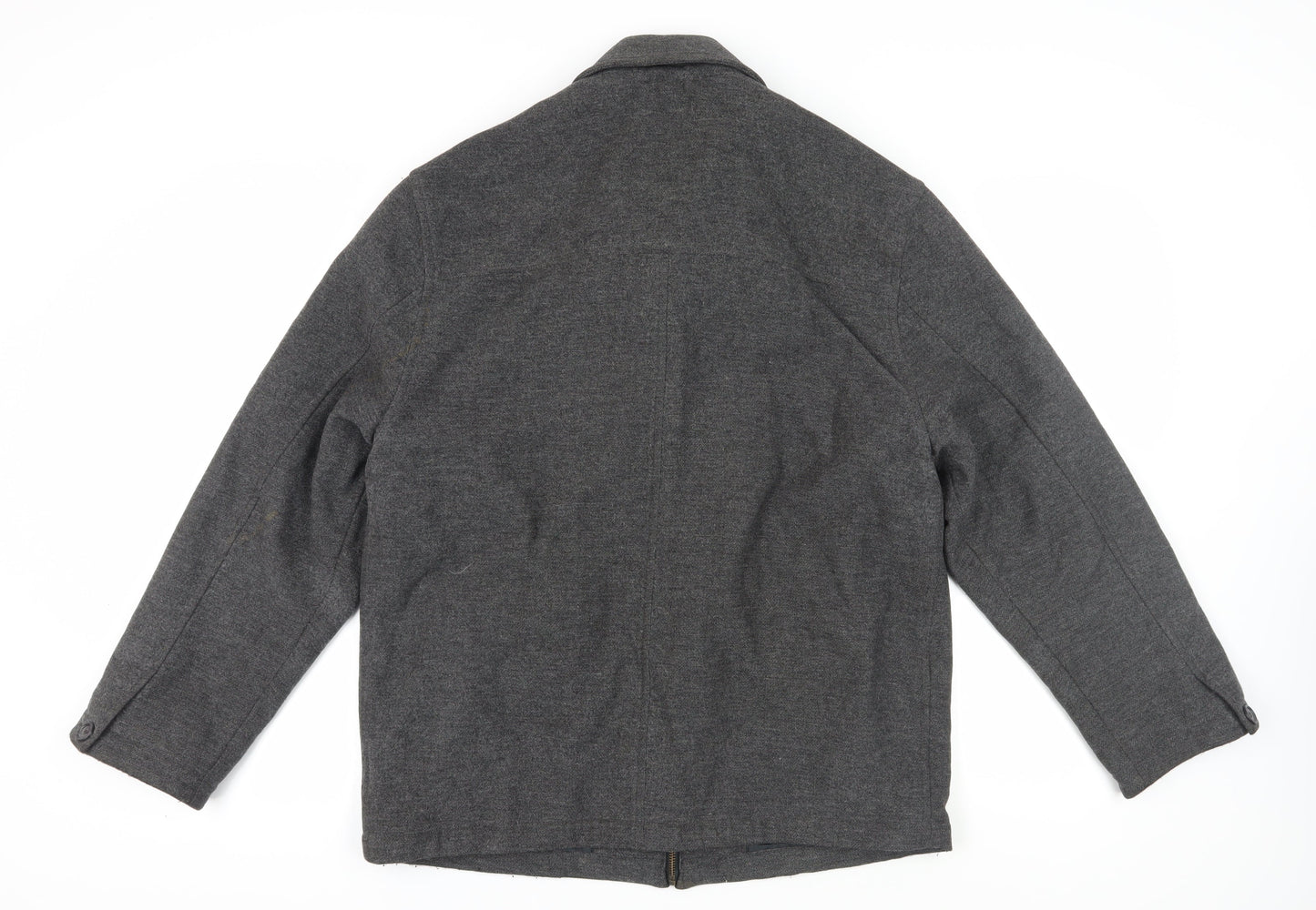 Marks and Spencer Men's Grey Jacket, Size M, Zip Closure