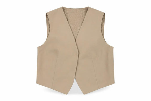 Marks & Spencer Women's Beige Regular Fit Waistcoat Suit