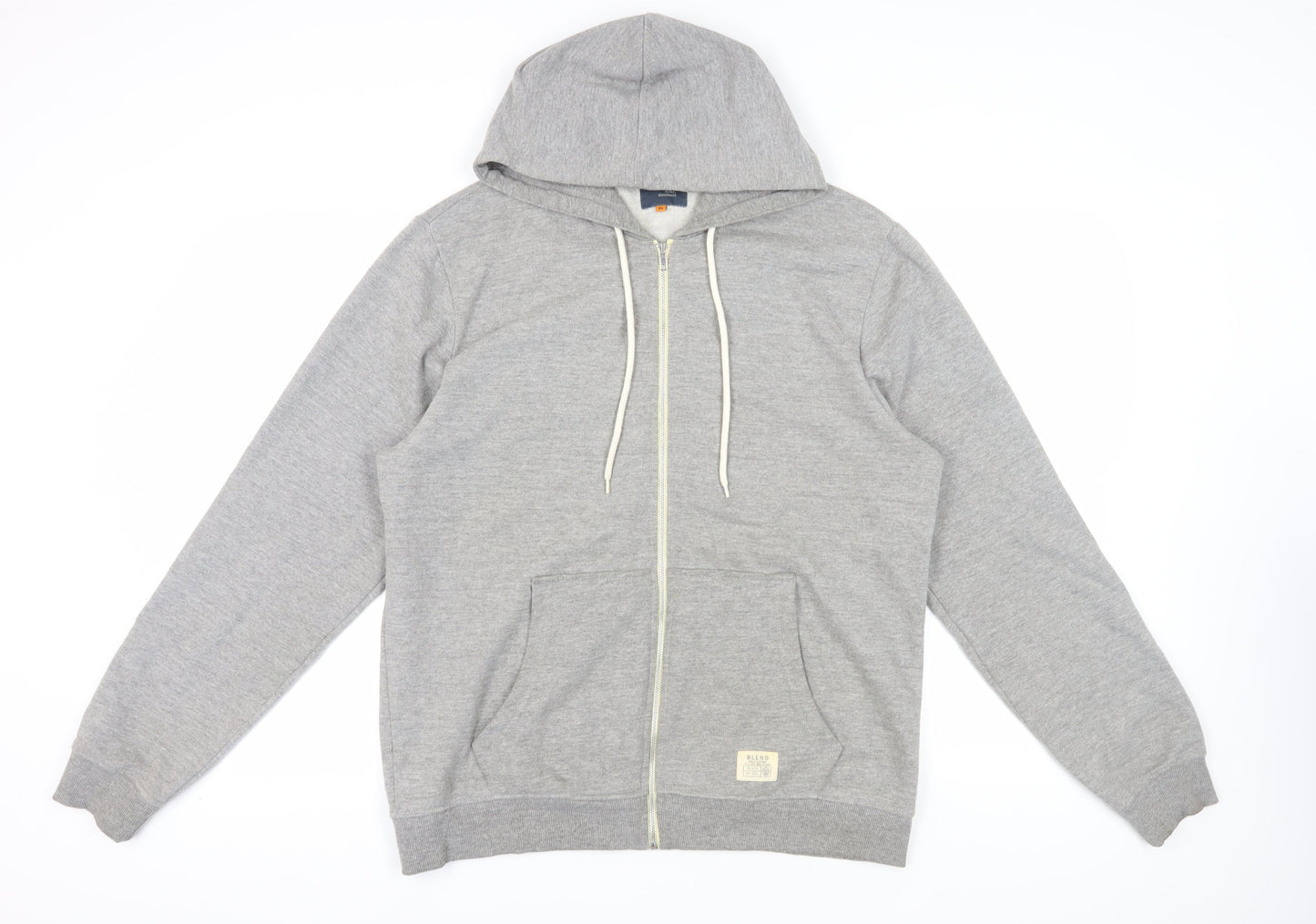Blend Men's Grey Full Zip Hoodie XL