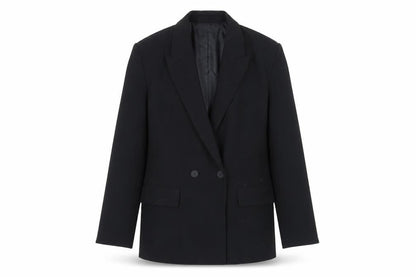 Zara Women's Black Double-Breasted Suit Jacket
