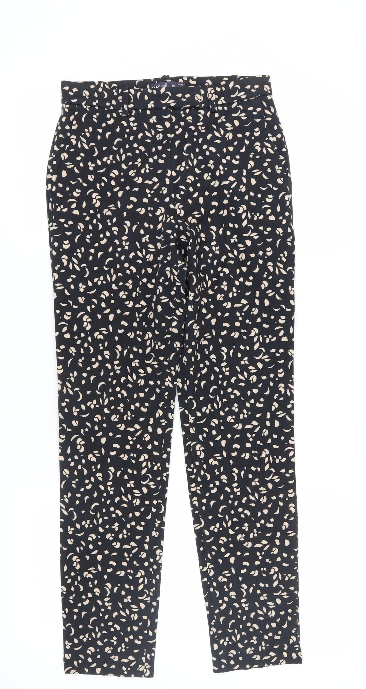 Marks and Spencer Women Black Cropped Trousers Size 8